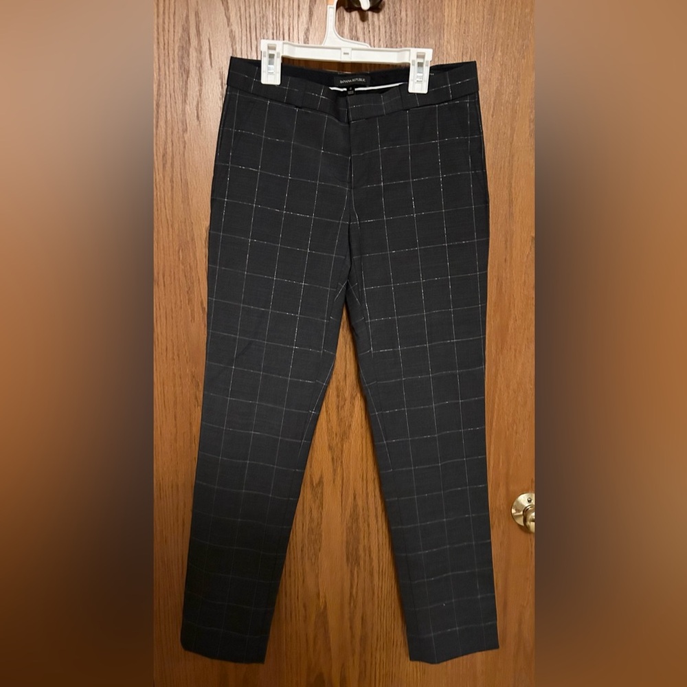 Banana Republic Windowpane Ryan Dress Pants, Size 0